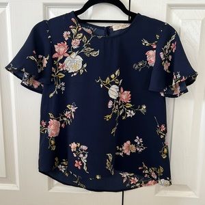 Last chance- Floral Blue Blouse